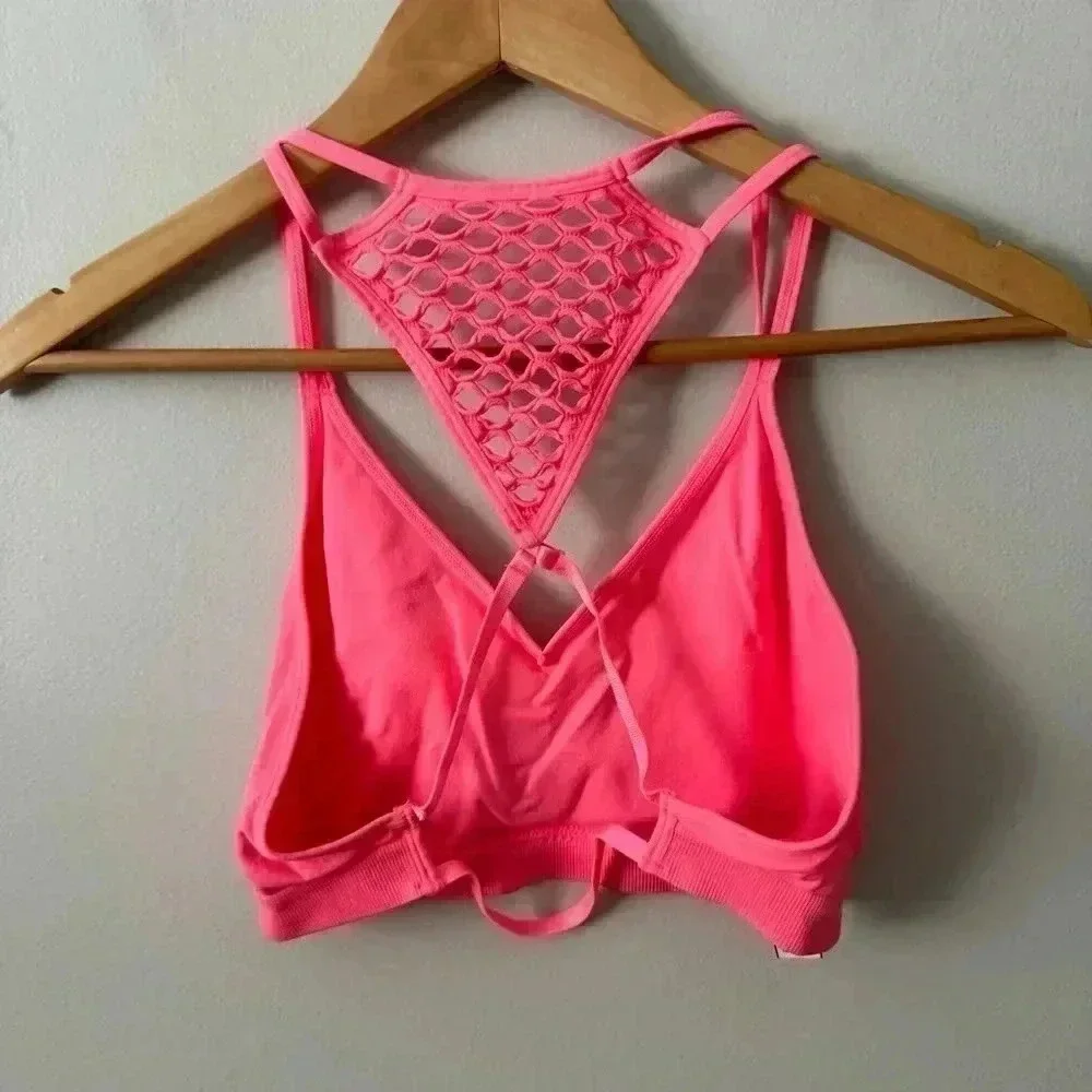 Victoria secret Barbie pink spandex bralette L - Picture 4 of 5